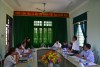 Ban Thực hiện đề tài khoa học cấp tỉnh Trường Chính trị Lê Duẩn khảo sát thực tế tại xã Triệu Vân